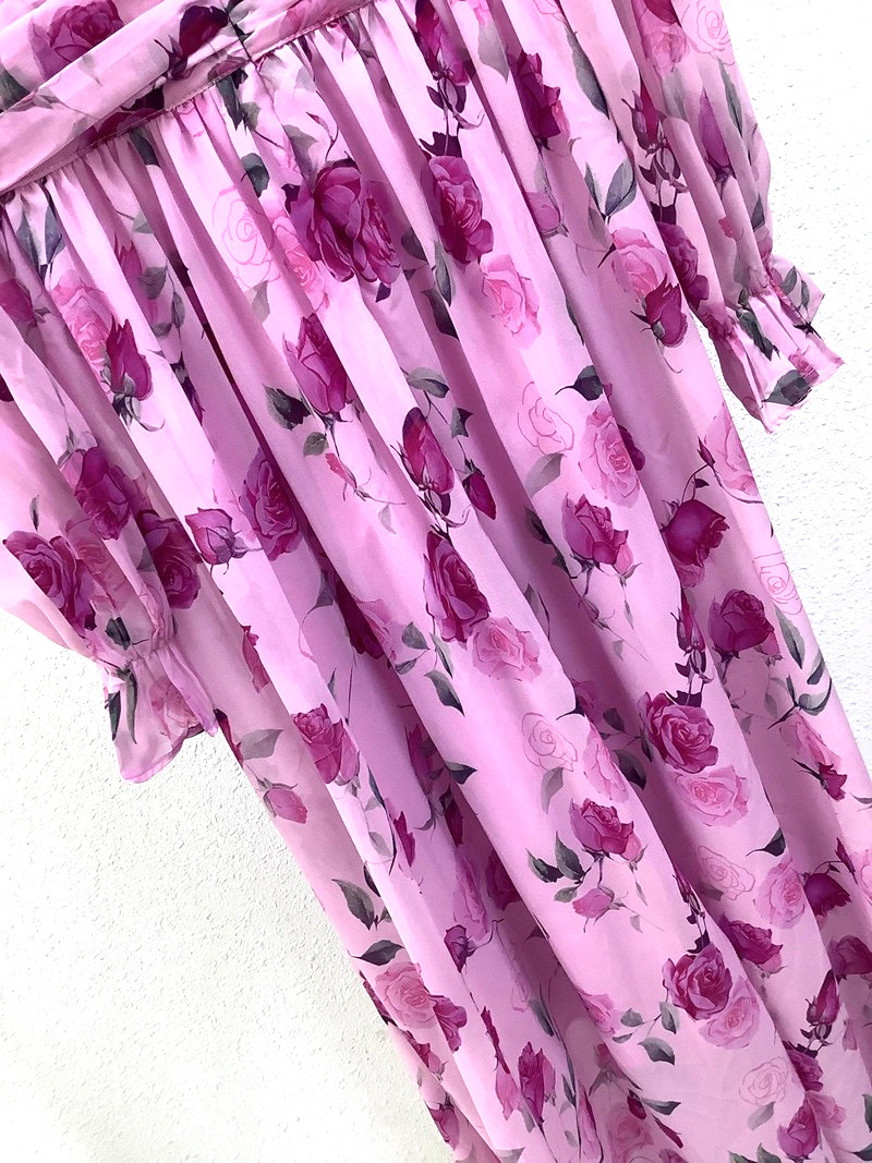 Fashionslee Women Hinda Floral Printed Long Sleeve Maxi Dress