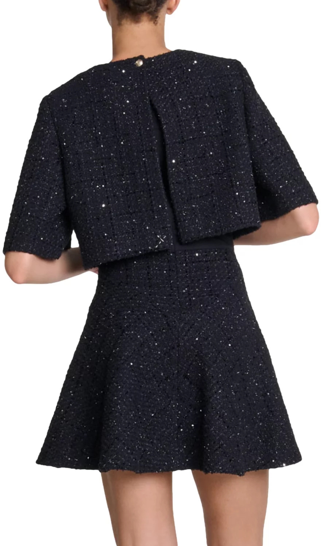 Fashionslee Women Ridosa Tweed Layered Dress