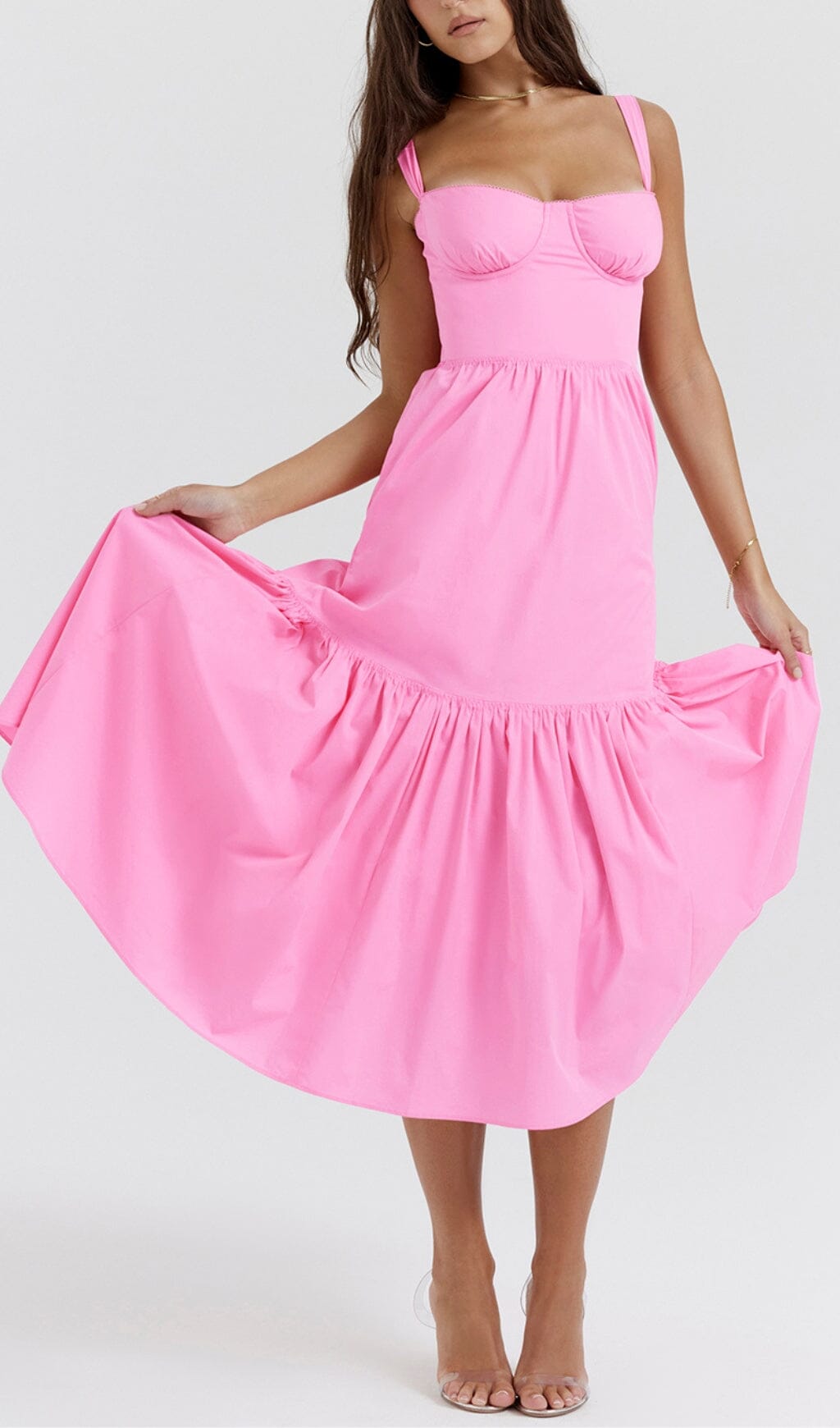 9dca897379acb42944ac0c4d0df8c720.jpeg Fashionslee Women French Pink Midi Sundress