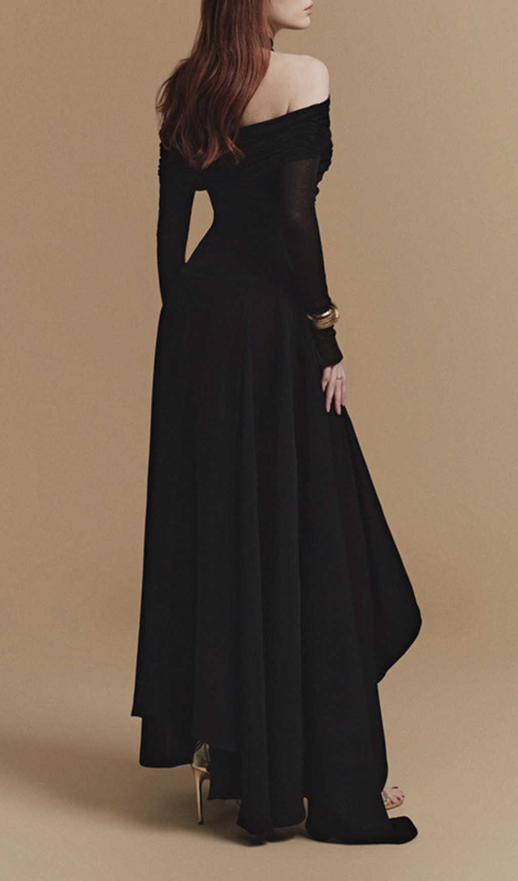 Fashionslee Women Gedalia Black Long Sleeve Maxi Dress