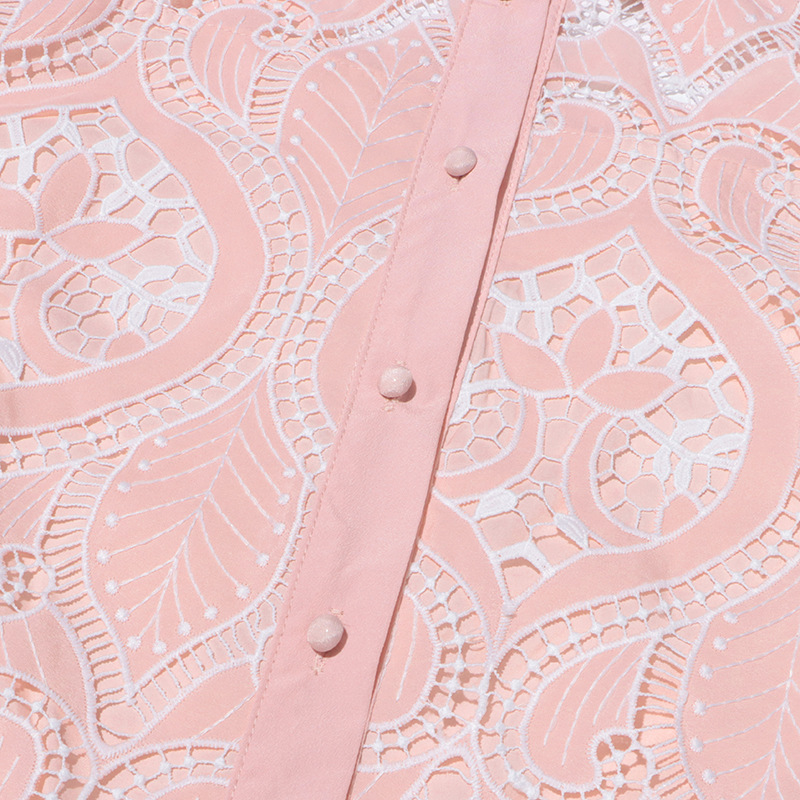 9e83a007e90268dd13196a311efa1130.jpg Fashionslee Women Isandro Pink Embroidery Long Sleeve Mini Dress