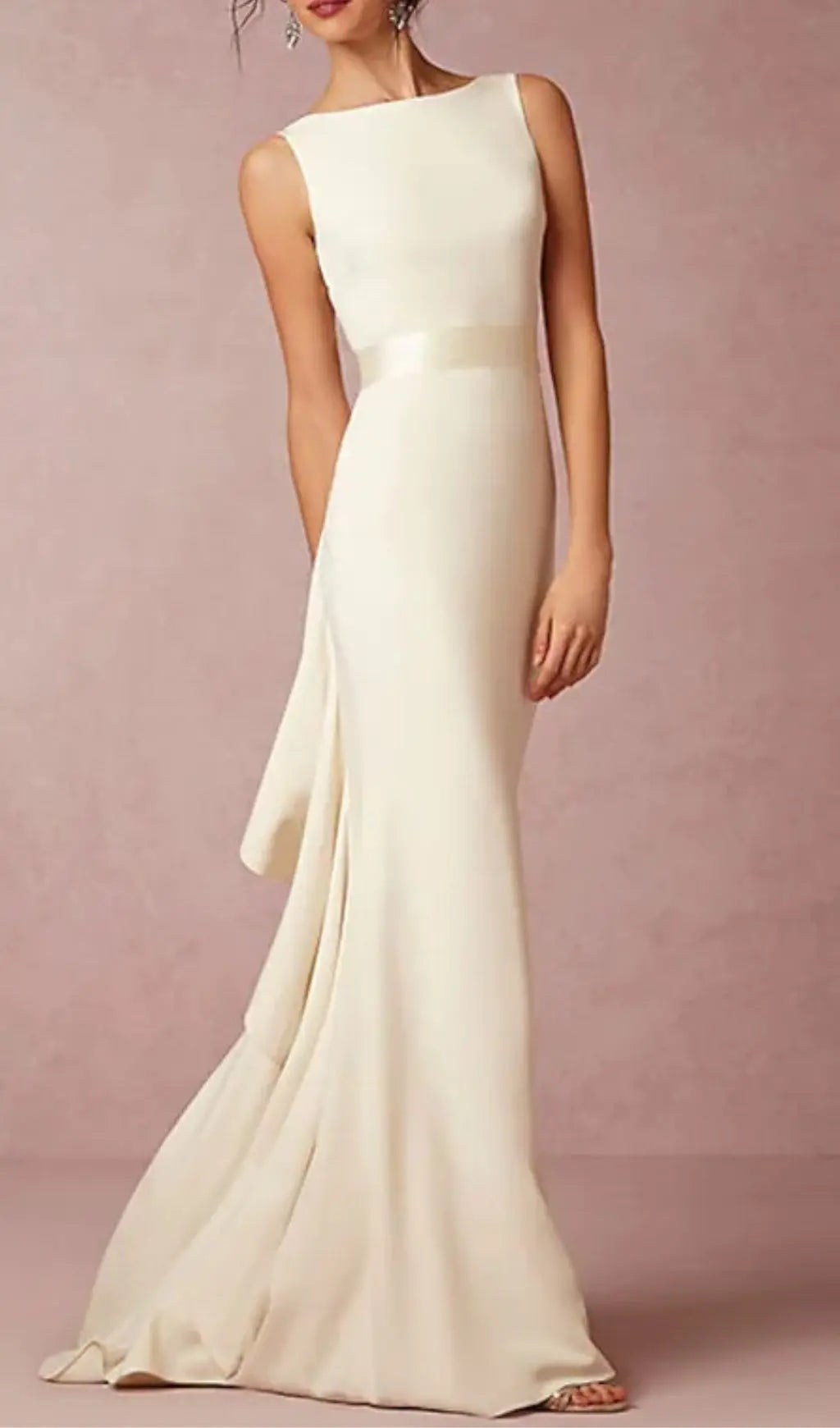 9e891d6965948f2a7fca77b66e2e5b18.jpeg Fashionslee Women Laminated Ruffle Sleeveless Dress In White