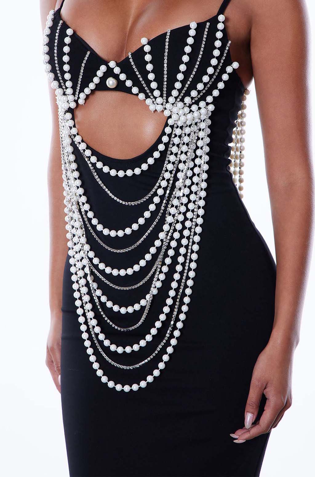 9ebc481fd49af25503bbbc96df4880dc.jpeg Fashionslee Women Pearl Embellished Midi Dress