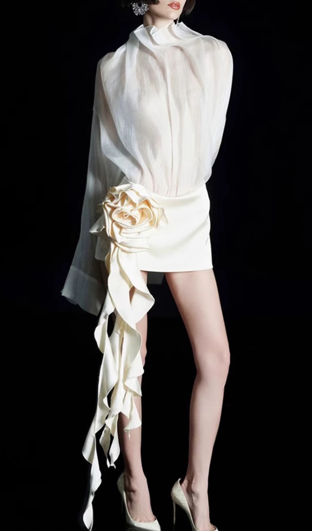 Fashionslee Women Eivor Flower Long Sleeve Skirt Set