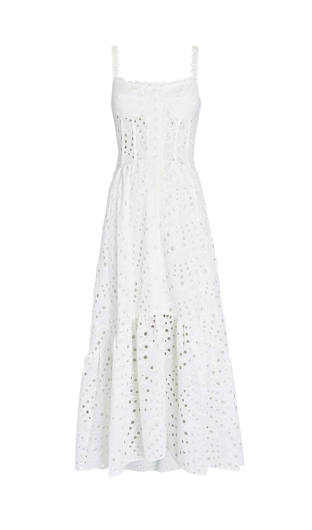 9eccfc451303162306c57db01012bfbe.jpeg Fashionslee Women Strappy Lace Midi Dress In White