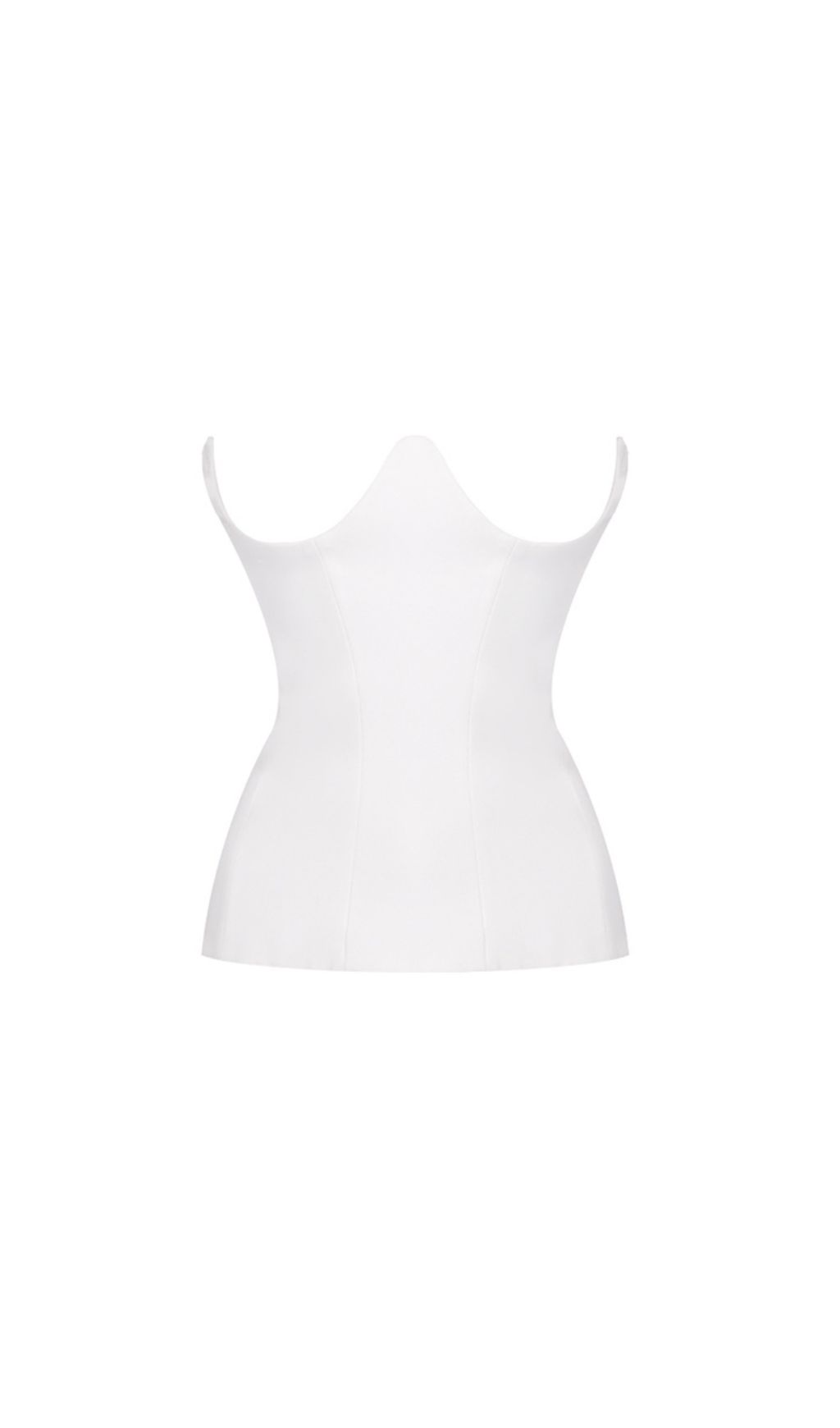 Fashionslee Women Istas White Corset Maxi Dress