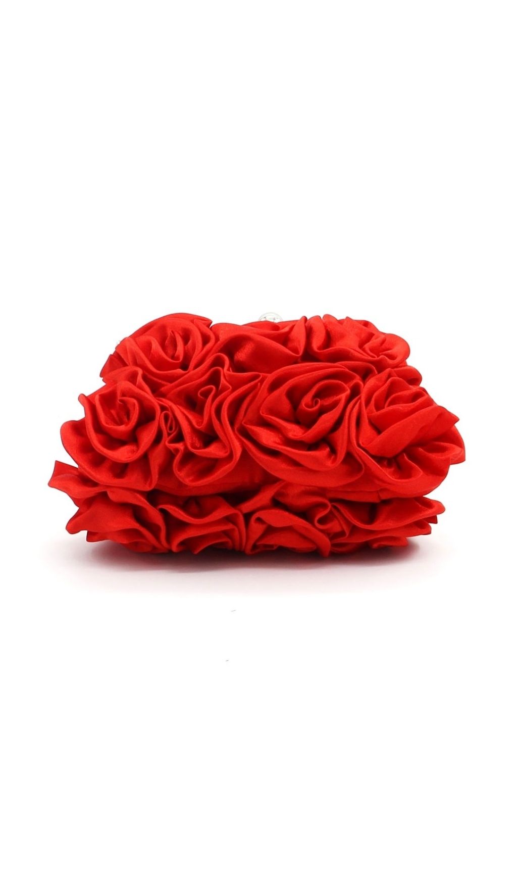 9ffe7150fa7208da6dd2812e43866702.jpg Fashionslee Women Adahy Flower Satin Bag In Red