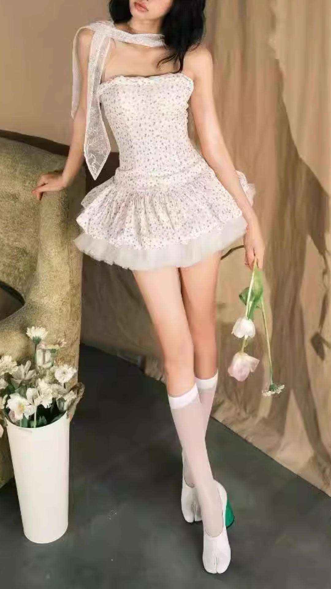 Fashionslee Women Fiona Strapless Dot Mini Dress