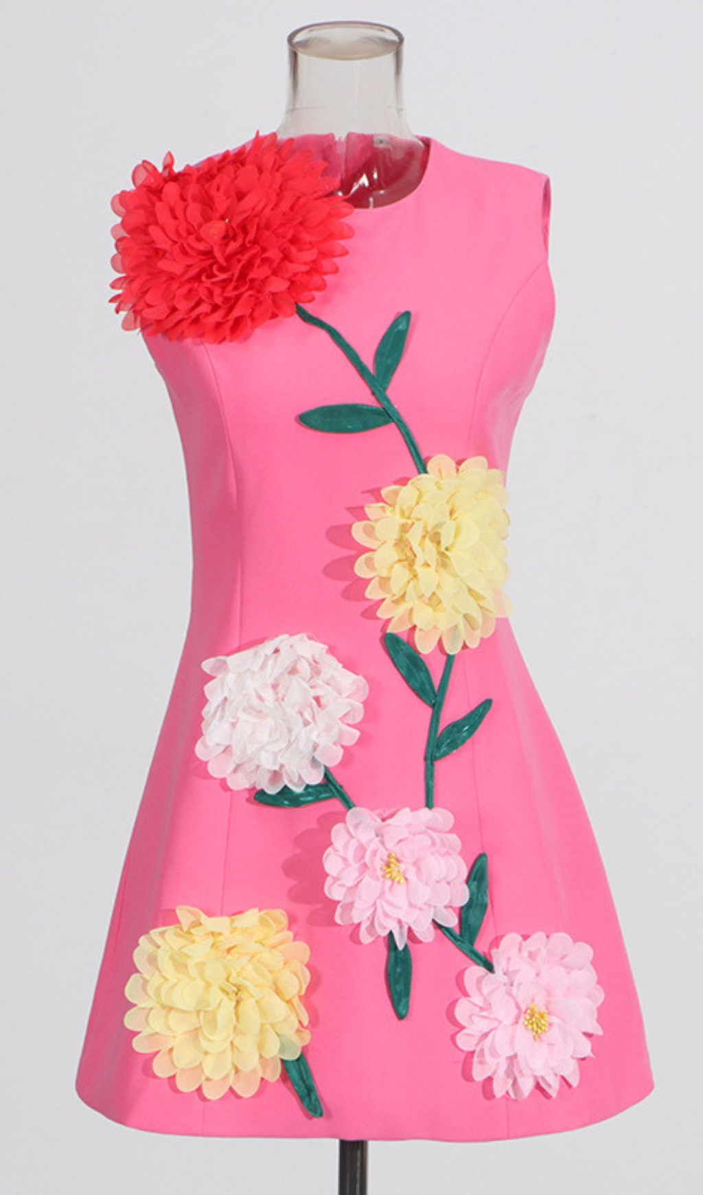 a013f3fde1c9985be543f489ed72e6ae.jpg Fashionslee Women Erica Pink Flower Mini Dress