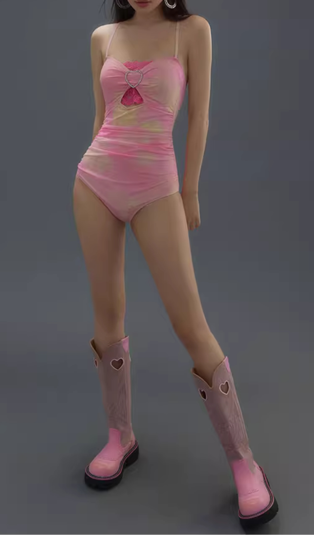 a045751f2ad35e52eeefd0d454810b95.jpg Fashionslee Women Duy Pink One-Piece Swimsuit