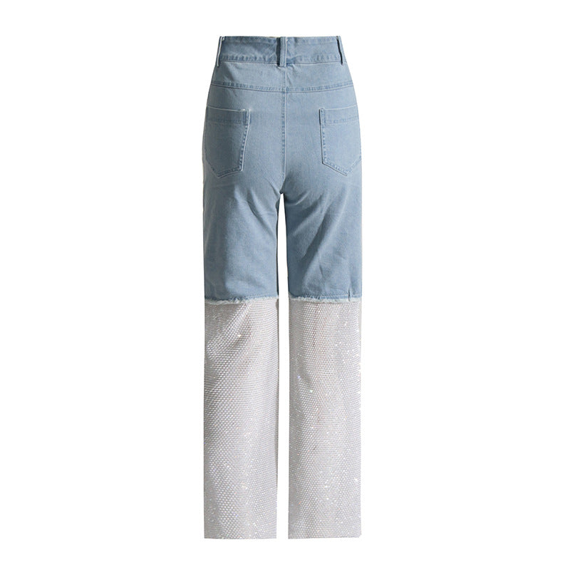 TRENDING MESH DENIM PANTS IN WHITE - OWNCI TRENDING MESH DENIM PANTS IN WHITE - OWNCI