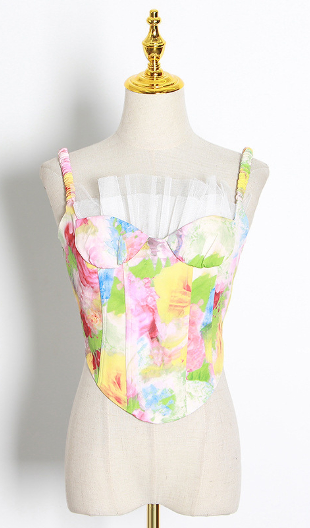 a050c57e28949f740ef72d100f6b720f.jpg Fashionslee Women Deborah Printed Corset Mesh Top