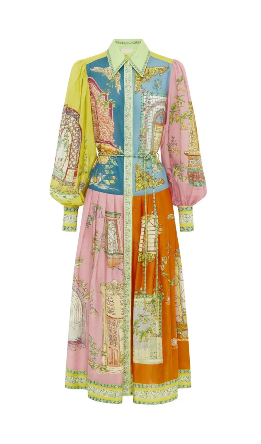 a077917f3ca1e48f00d495394874a71d.jpg Fashionslee Women Elgin Printed Long Sleeve Midi Dress