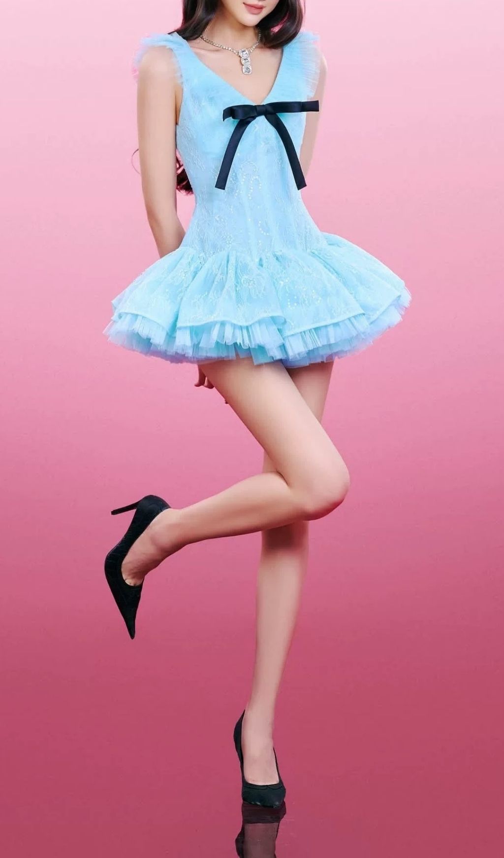 a09cd970175ba5e2fa0b16ae5be65101.jpg Fashionslee Women Kelsea Blue Lace Mini Dress