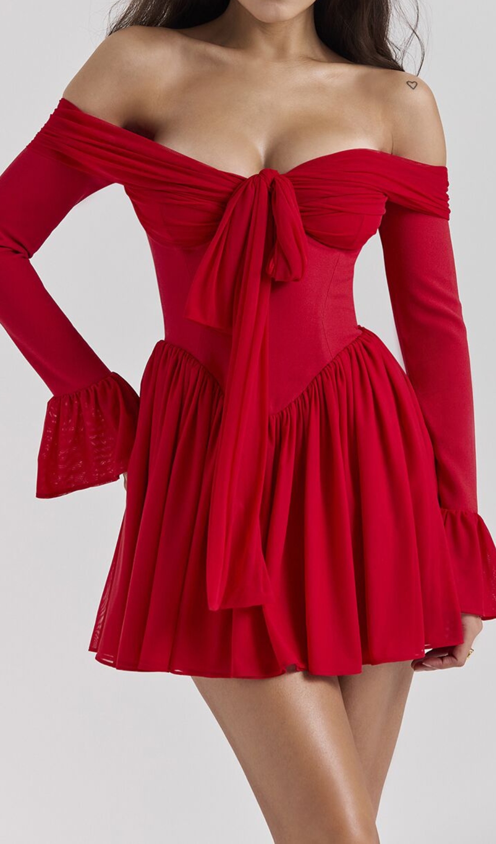 a0b3d6b309ca7a6a7f21494f87cd698d.jpg Fashionslee Women Cale Red Long Sleeve Mini Dress