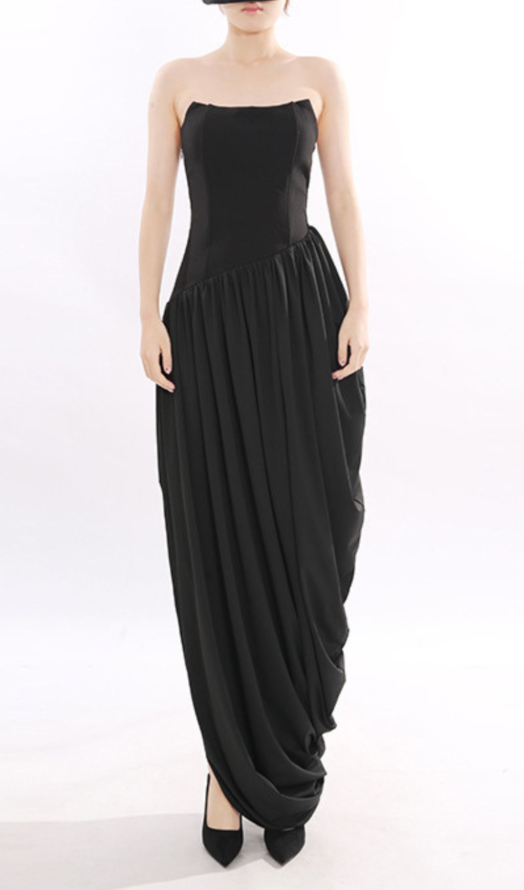 Fashionslee Women Jethra Black Strapless Maxi Dress