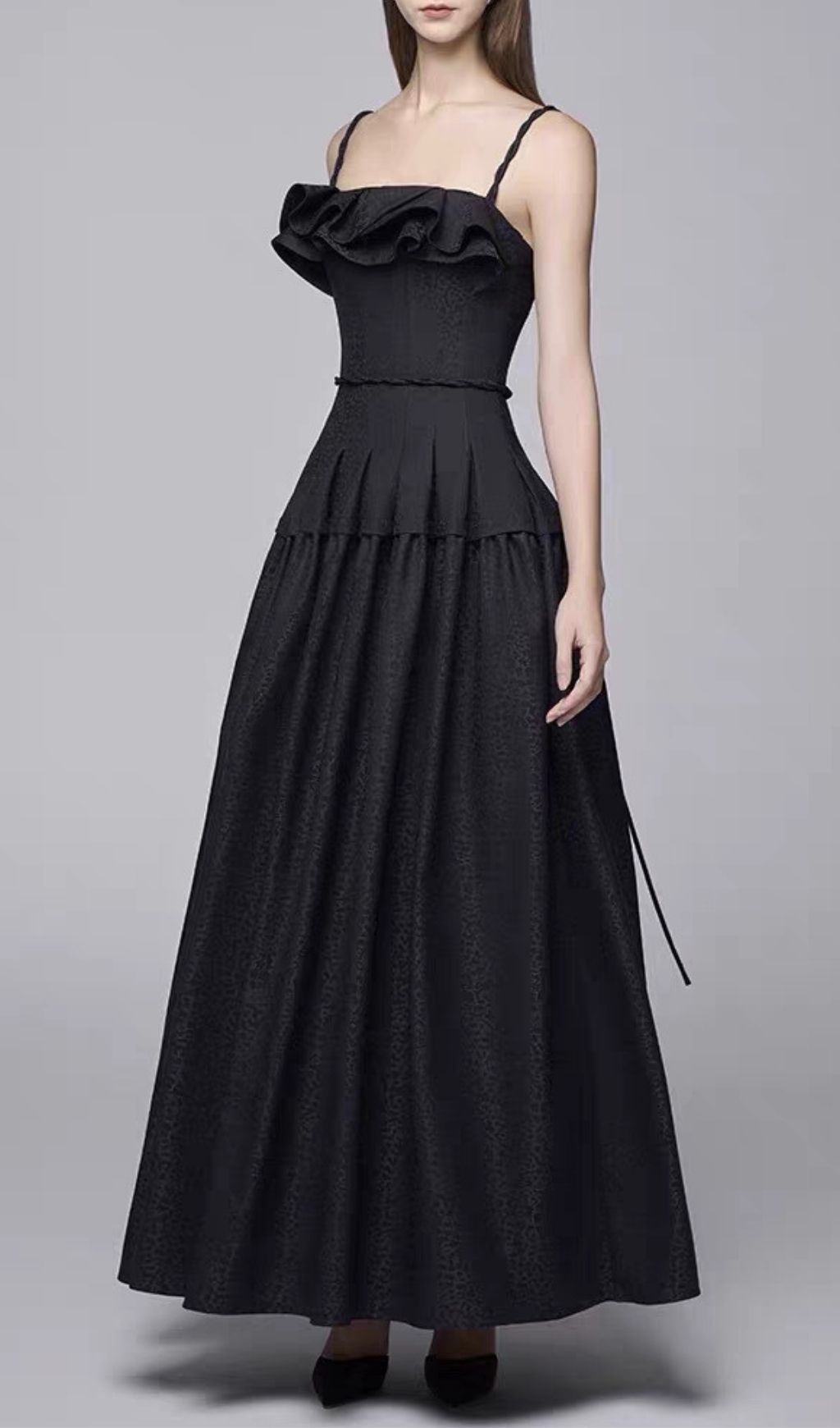 Fashionslee Women Kinslee Black Strappy Maxi Dress