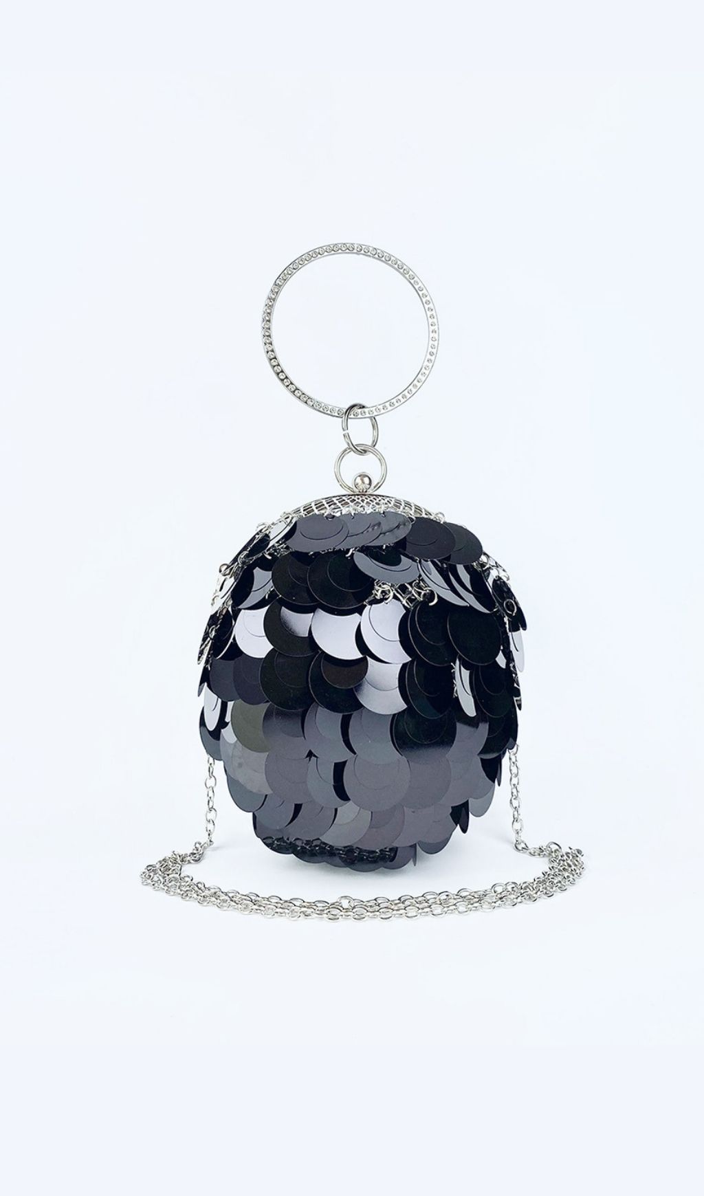 Fashionslee Women Adaiba Black Ball Sequin Bag