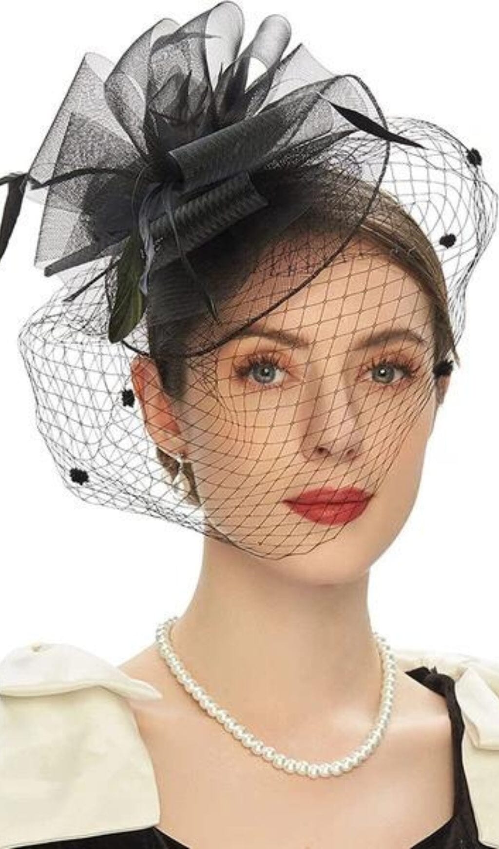 Fashionslee Women Cocktail Hats Mesh Hats With Veil