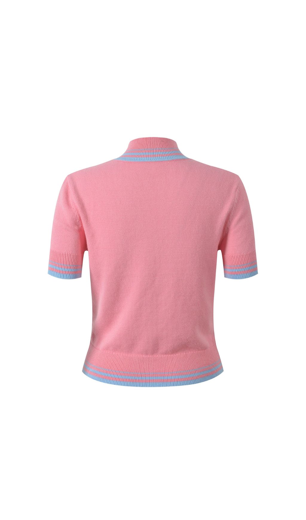 a1707a7c973006b6580447892e9dfaaf.jpg Fashionslee Women Pink Contrast Stripe Knit Top