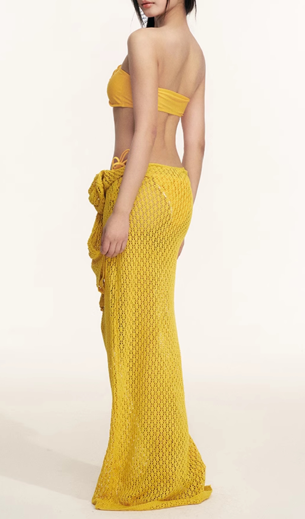 Fashionslee Women Dillan Yellow Flower Three-Piece Swimsuit