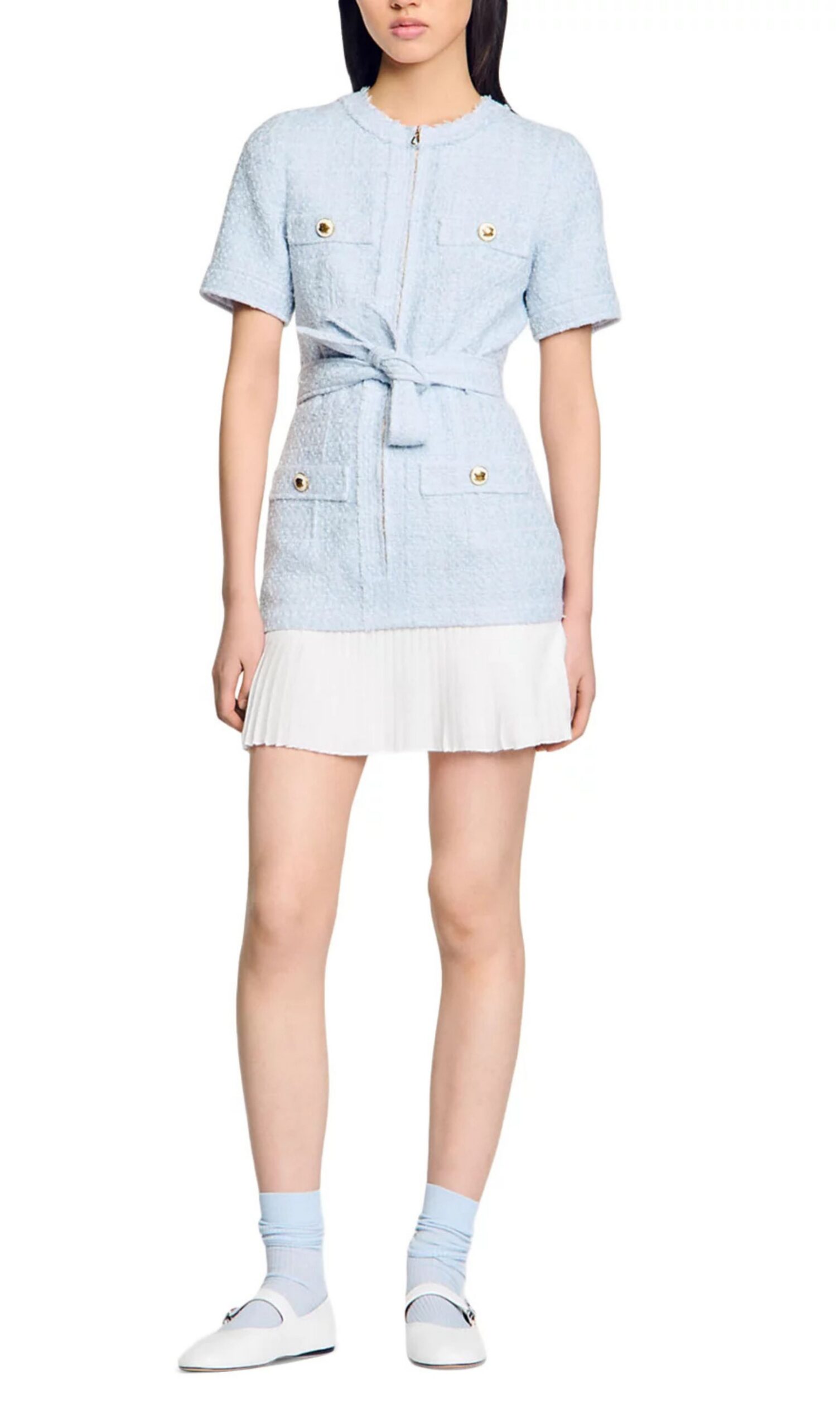 a20632d2c6d59be1f968af879cf1f301.jpg Fashionslee Women Short Tweed Dress