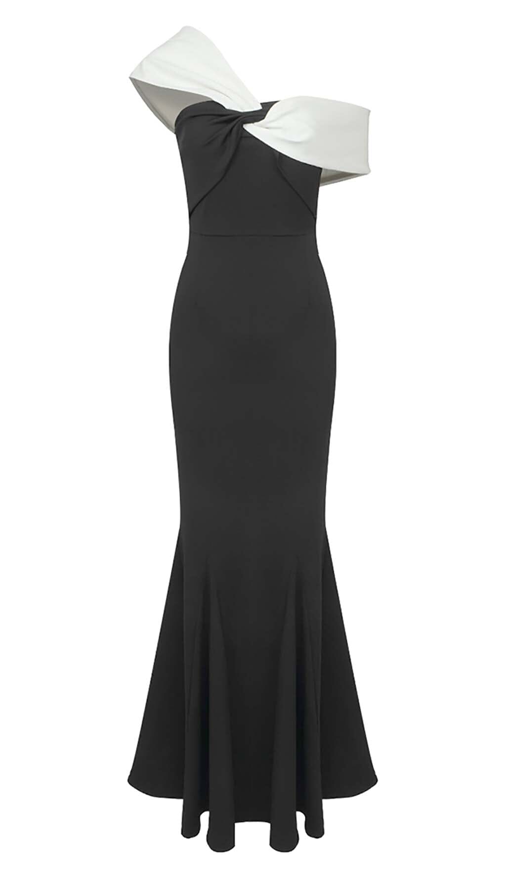 a2415ca1504a0ead30372f6504304f23.jpeg Fashionslee Women Asymmetric Off-The-Shoulder Maxi Dress In Black