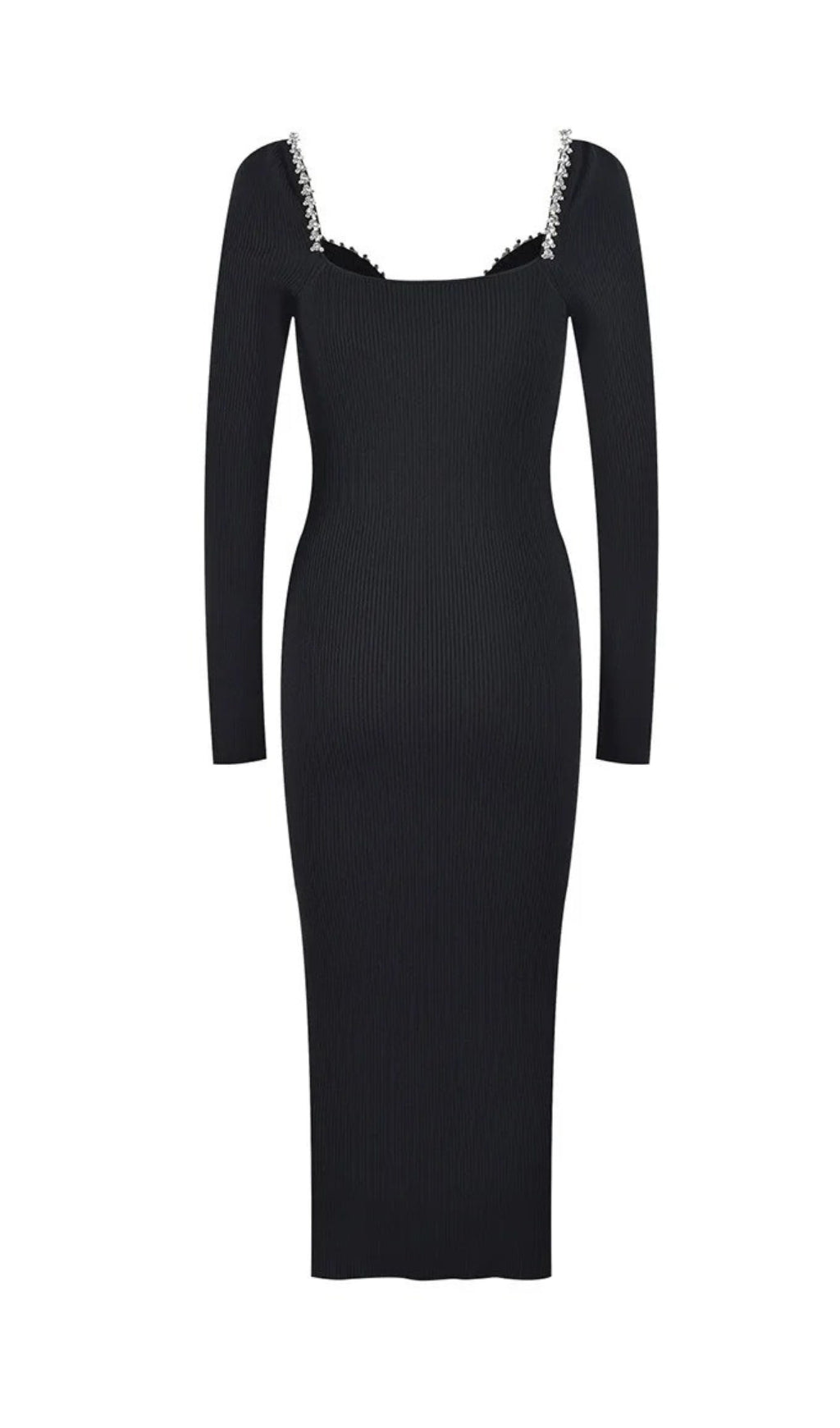 Fashionslee Women Amber Knitted Diamond Midi Dress