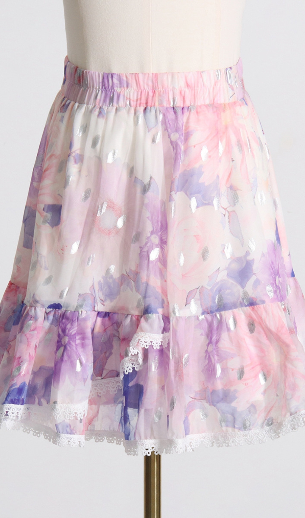 a26efdbdd8e389052b2ea90ced8297f0.jpg Fashionslee Women Elvina Purple Ruffle Printed Skirt Set