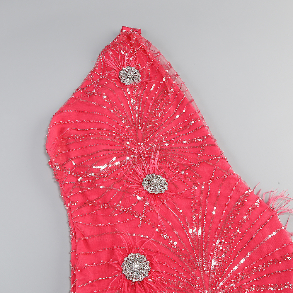 a277fd19cde33deab3911cf28d556b9a.jpg Fashionslee Women Hannes Sequin Beaded One-Shoulder Maxi Dress