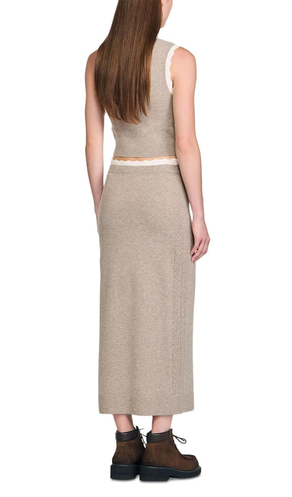 a278e8365a44f0e3ebaaef917ebde2c3.jpg Fashionslee Women Two Tone Midi Skirt