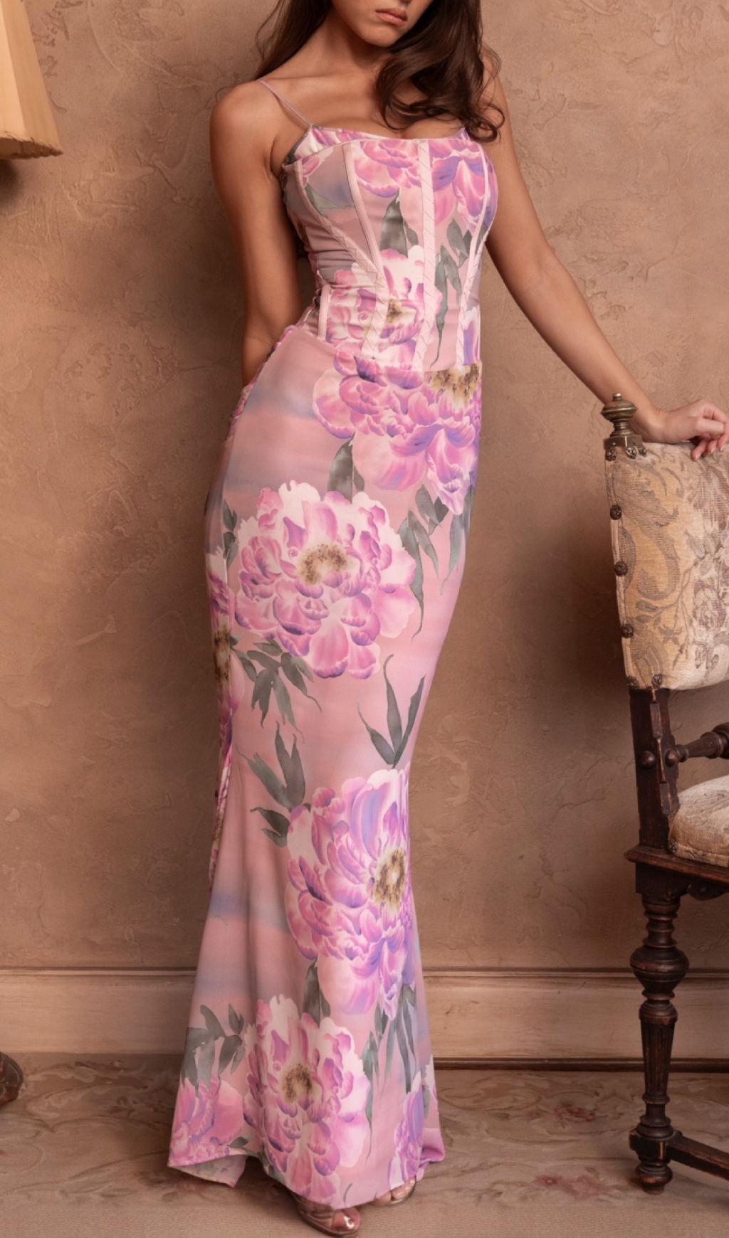 Fashionslee Women Elan Flower Printed Maxi Dress