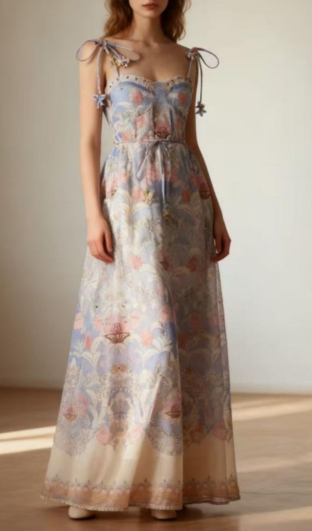 Fashionslee Women Kamaile Strappy Printed Maxi Dress