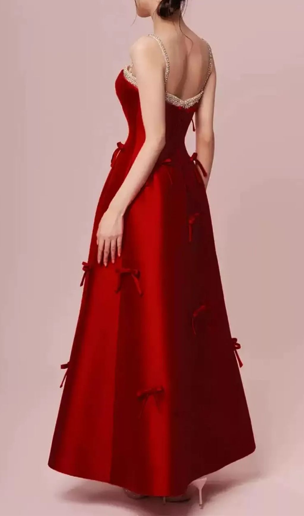 a330d5a75f385094ccd3a752c950596b.jpg Fashionslee Women Kiara Red Strappy Bow Maxi Dress