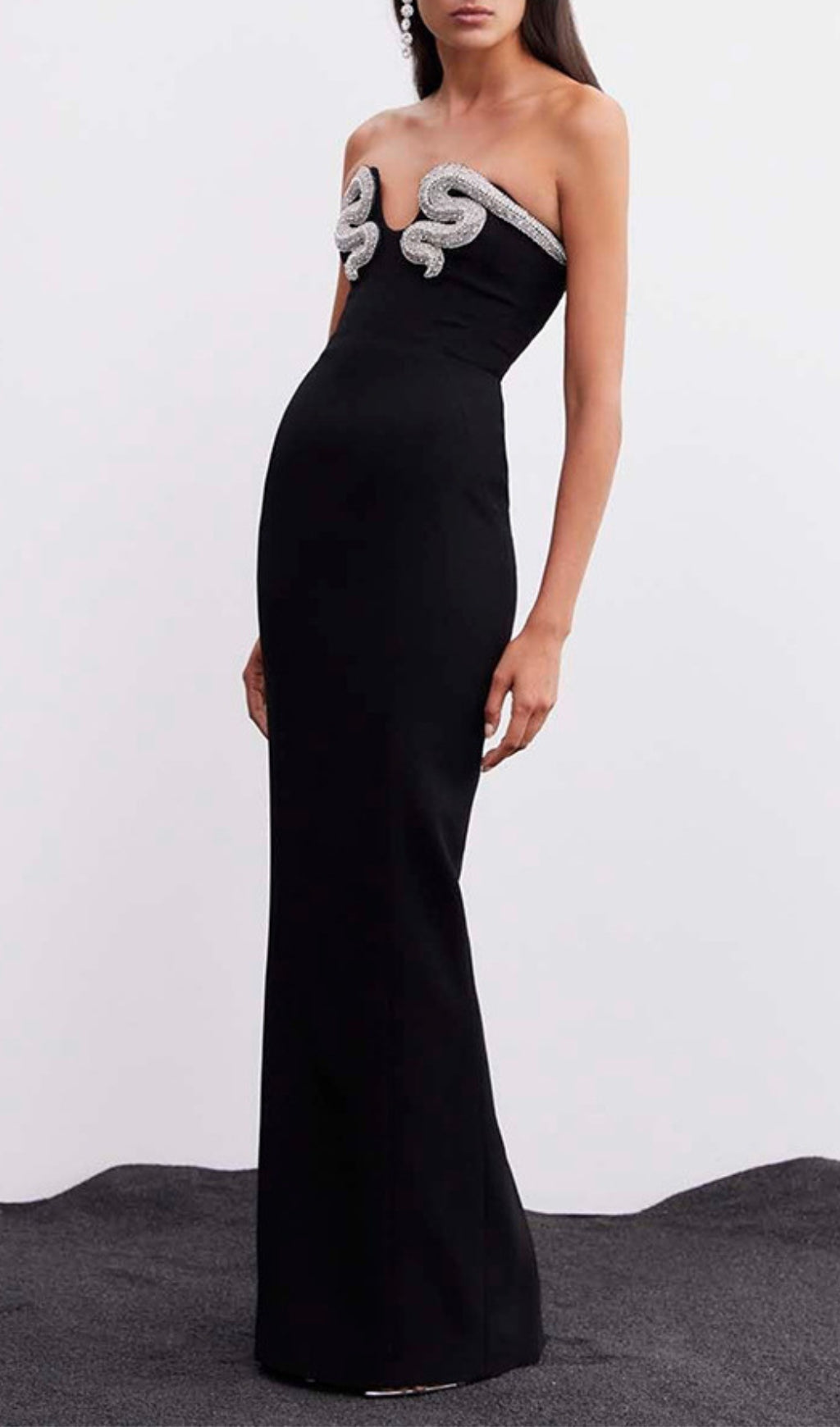 a331234c3fa9d90e15ce827ce549a0bc.jpeg Fashionslee Women Alizée Crystal-Snake Strapless Gown