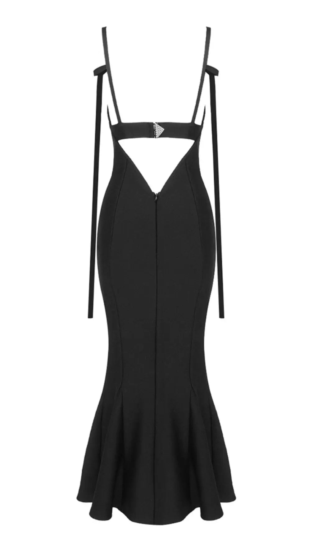 Fashionslee Women Strapy Slim Maxi Dress In Black