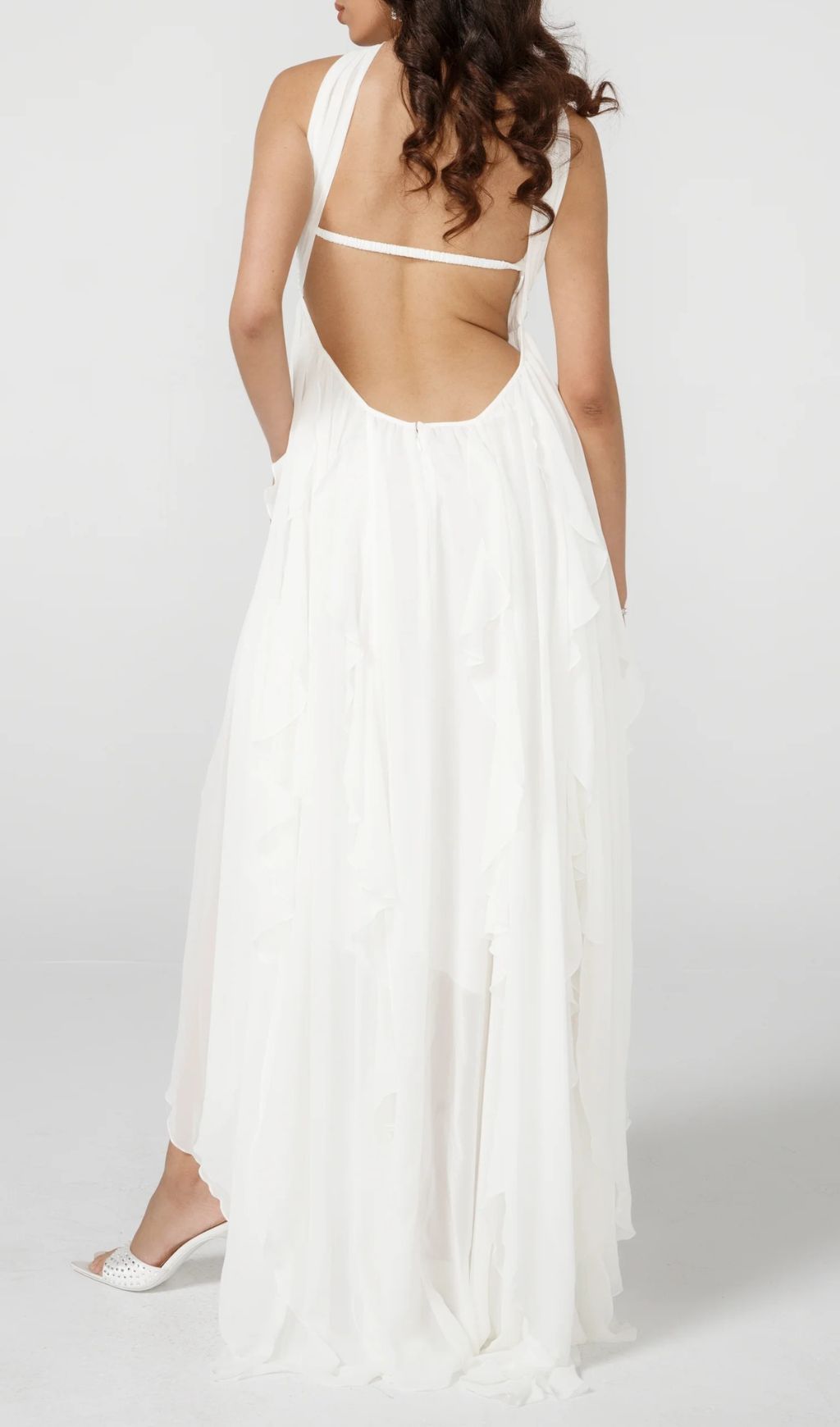 a3a13005f5e1245752ac315ff669a6c5.jpg Fashionslee Women Frayne White Layered Backless Maxi Dress
