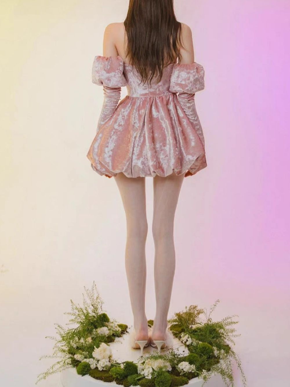 TRENDING VELVET MINI DRESS IN PINK - OWNCI TRENDING VELVET MINI DRESS IN PINK - OWNCI