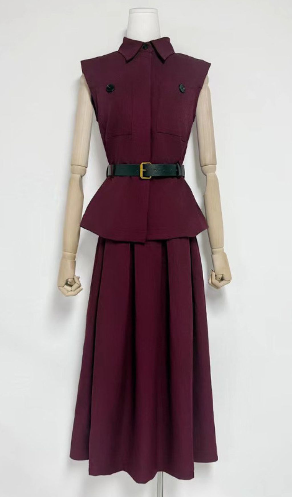 a421488d1fbc300e06cca81049a24d86.jpg Fashionslee Women Iliana Sleeveless Belt Two-Piece Set
