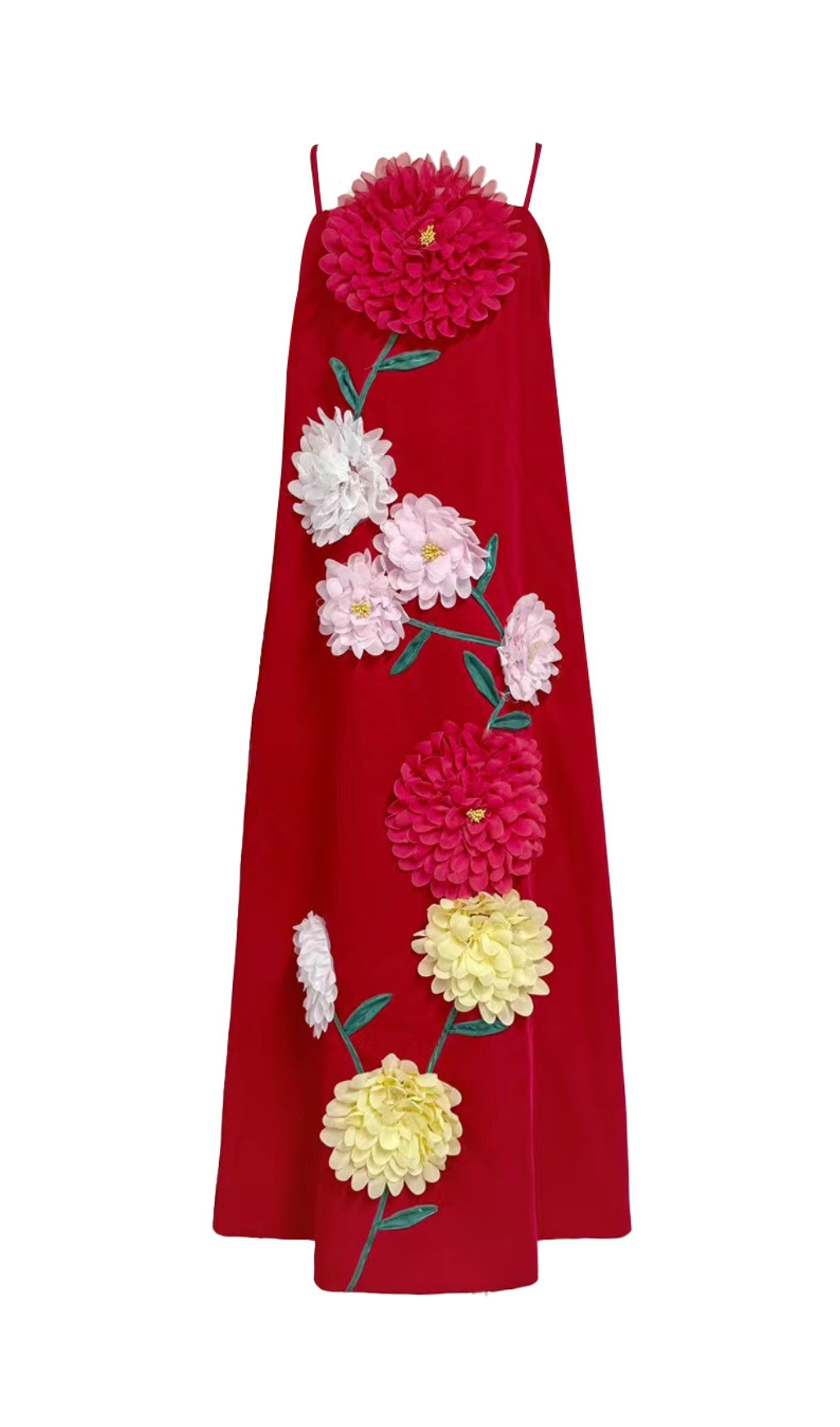 a426473a46f8b1803110d3a1fed7ffd3.jpg Fashionslee Women Erica Red Strappy Flower Maxi Dress