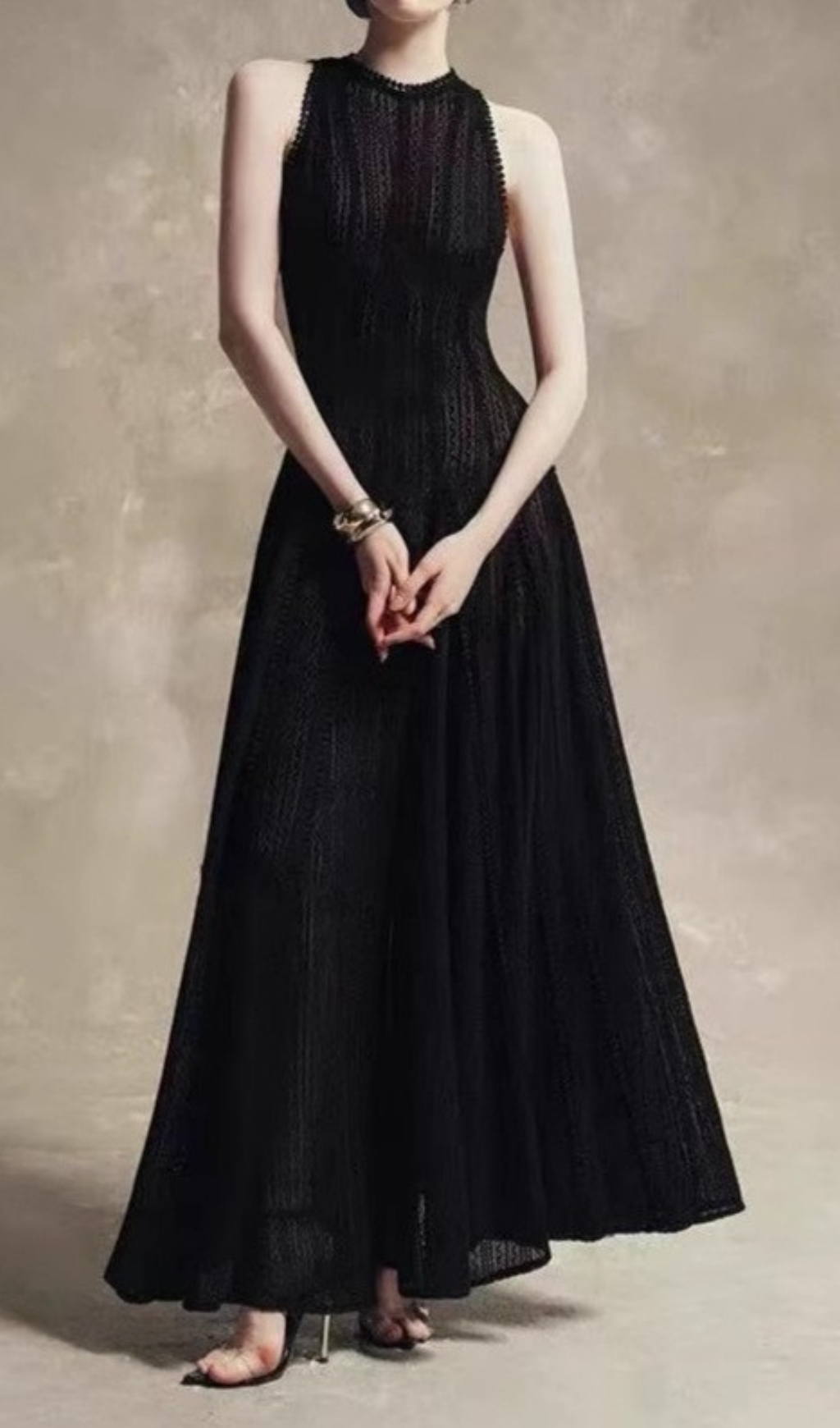 Fashionslee Women Cham Vintage Sleeveless Maxi Dress