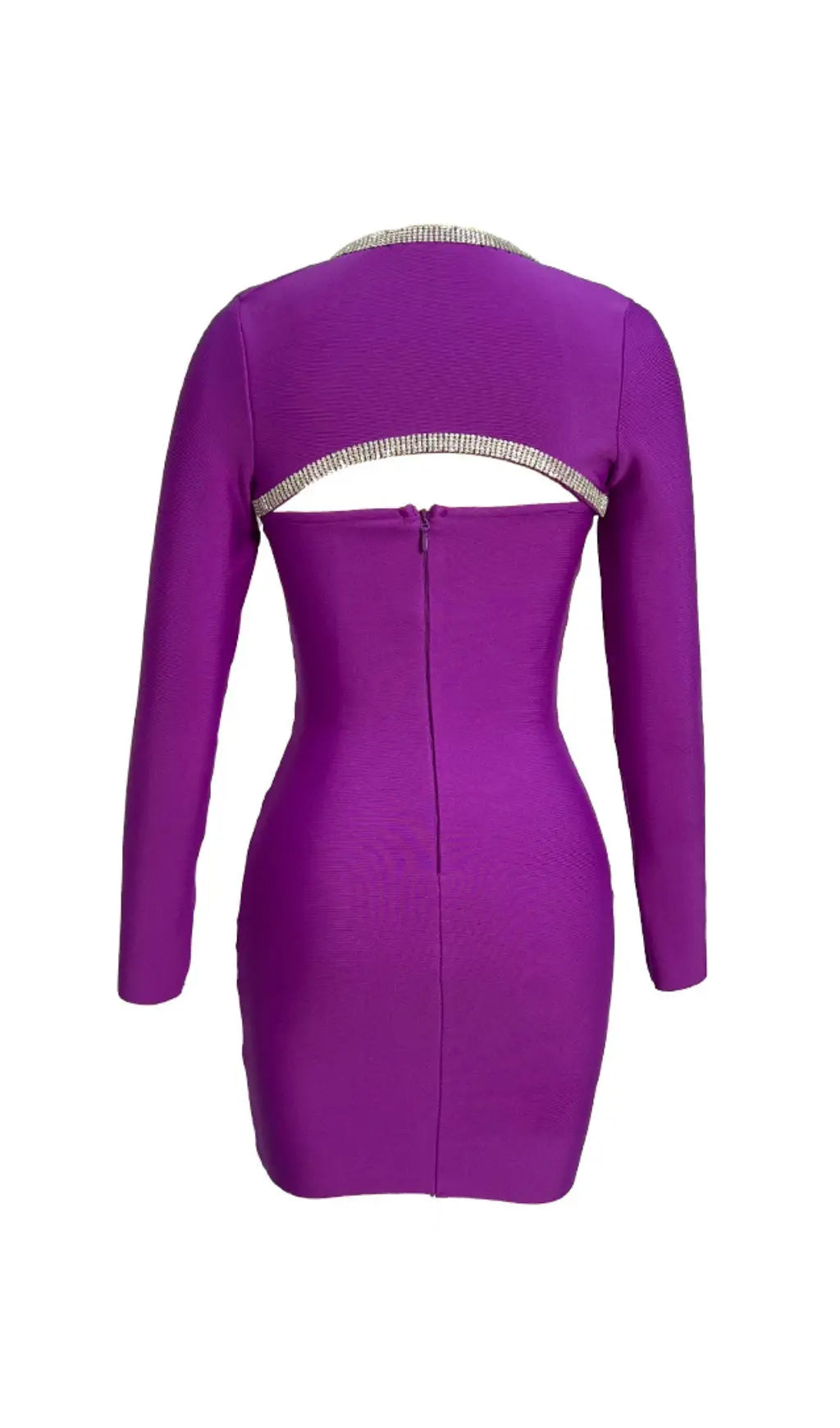 a4391daa66fdcca15672c8b5310bdd34.jpeg Fashionslee Women Bandage Two Piece Diamond Encrusted Ruffle Sexy Mini Dress In Purple