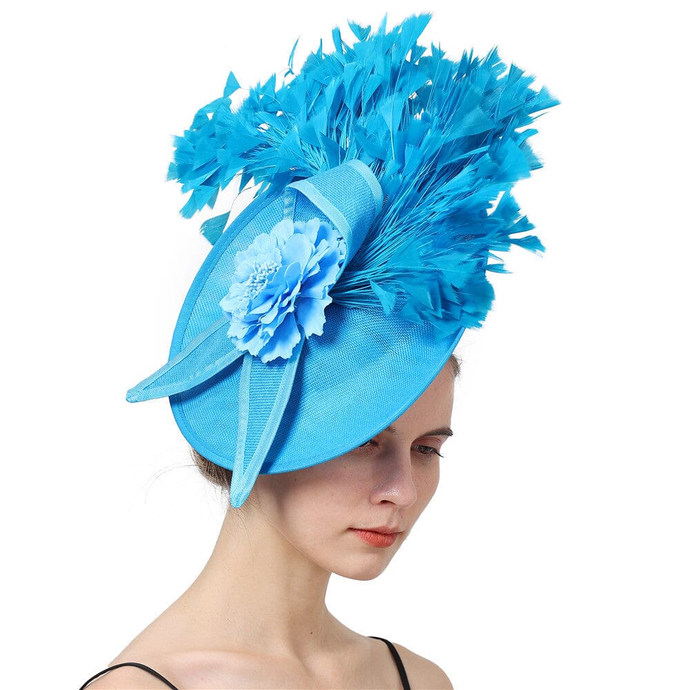 a449eda9b8d65945d35aba87f7af7001.jpeg Fashionslee Women Blue Elegant Feather Fascinators