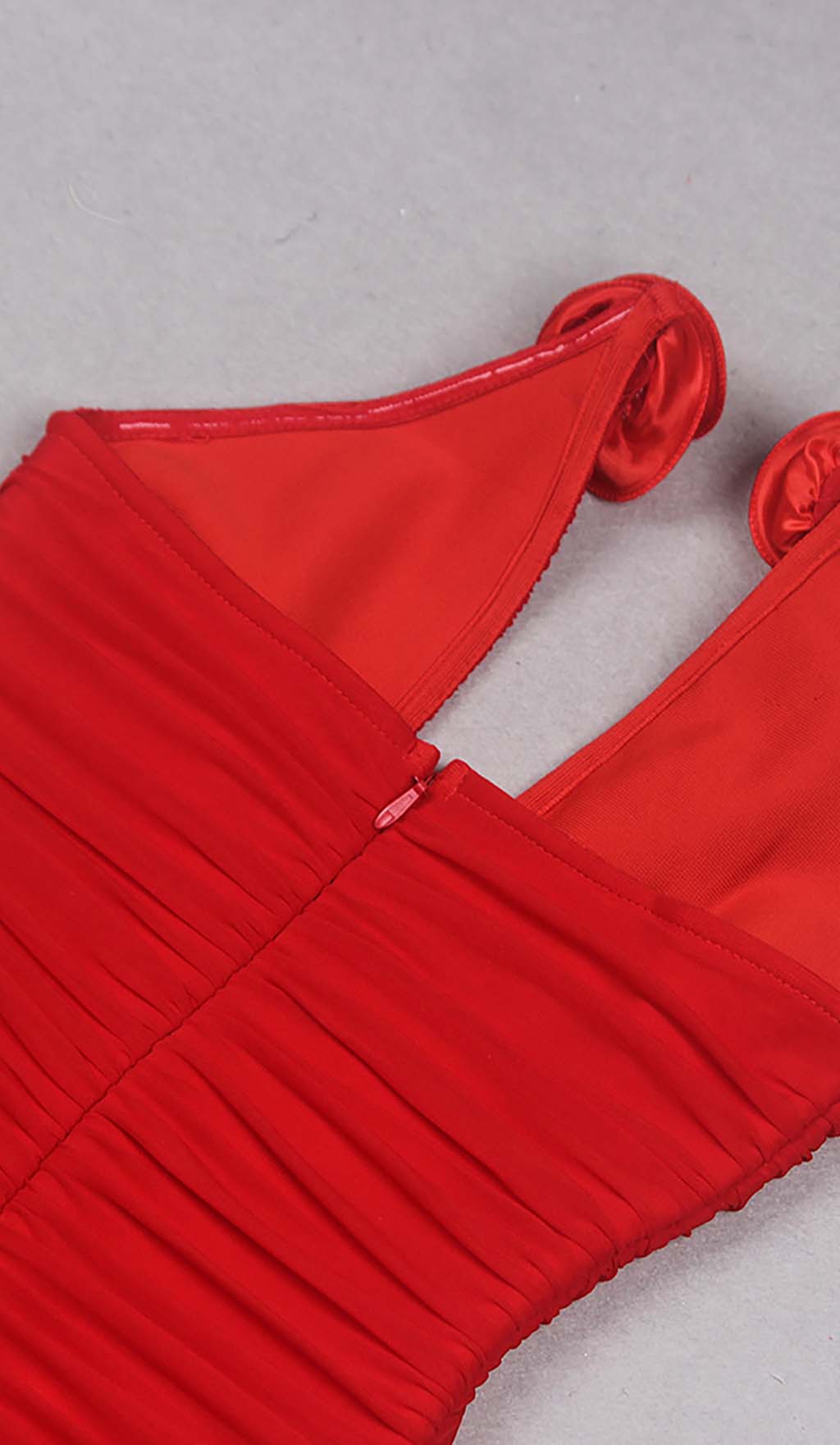 TRENDING RED PLUNGING HALTER MINI DRESS - OWNCI TRENDING RED PLUNGING HALTER MINI DRESS - OWNCI