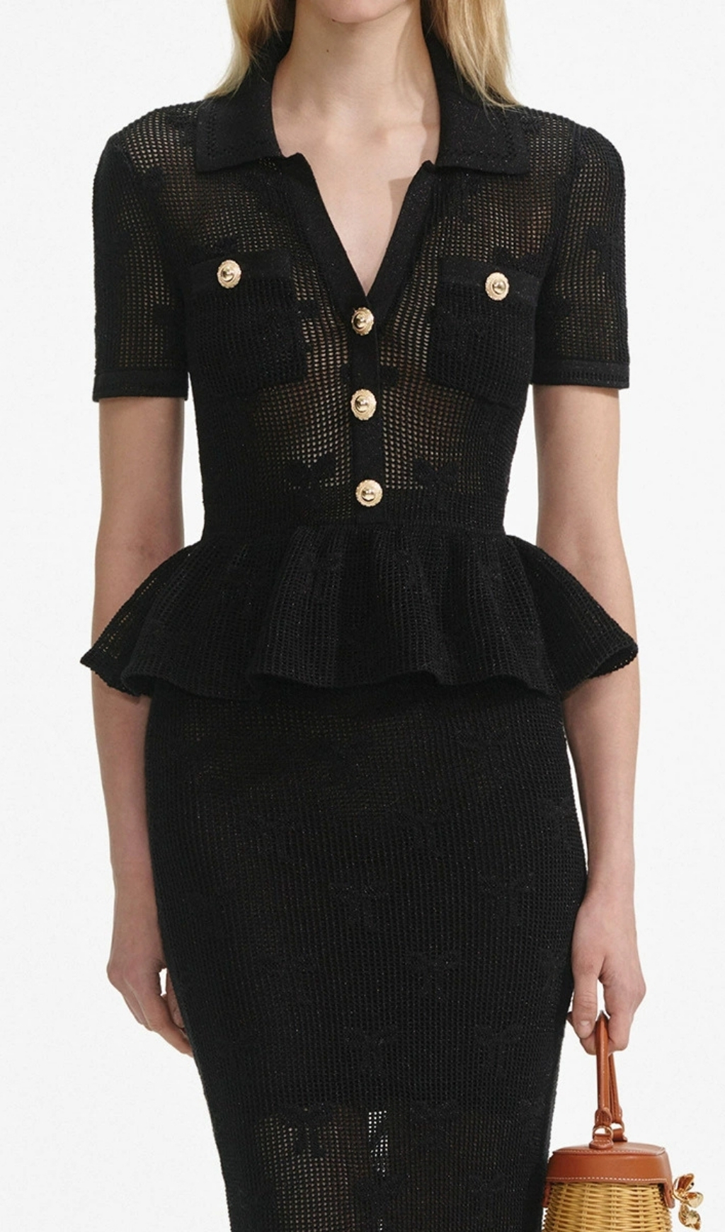 a49446be10850a82a03b03a4d311ae11.jpg Fashionslee Women Elitia Black V-Neck Ruffle Midi Dress