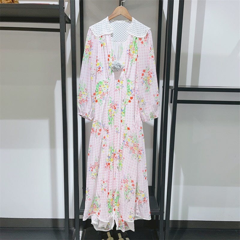 a4b5b5f098ec7d91fdc0b4d081ce0c76.jpeg Fashionslee Women Floral Print Maxi Dress In Pink