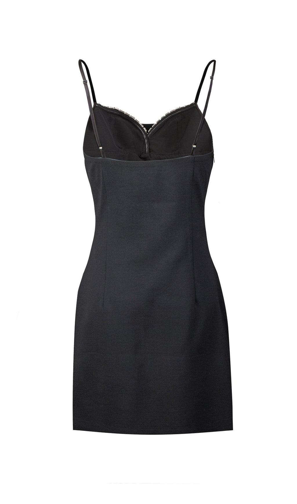 a4f07a6e0c7ffc43af20901e8adae09d.jpeg Fashionslee Women Satin Pearl Mini Dress In Black
