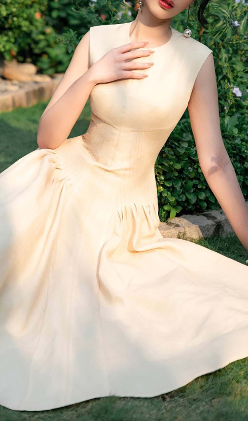 a5241d5b2daaa9c4c51c78146cf37c36.jpeg Fashionslee Women Sleeveless Corset Midi Dress In Beige