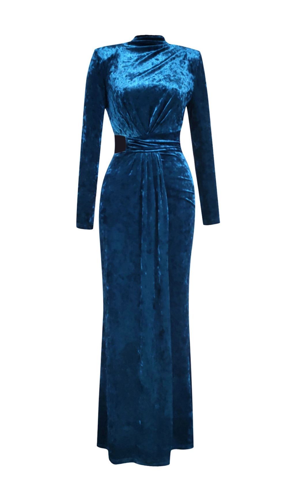 Fashionslee Women Bronka Cutout Slit Velvet Maxi Dress
