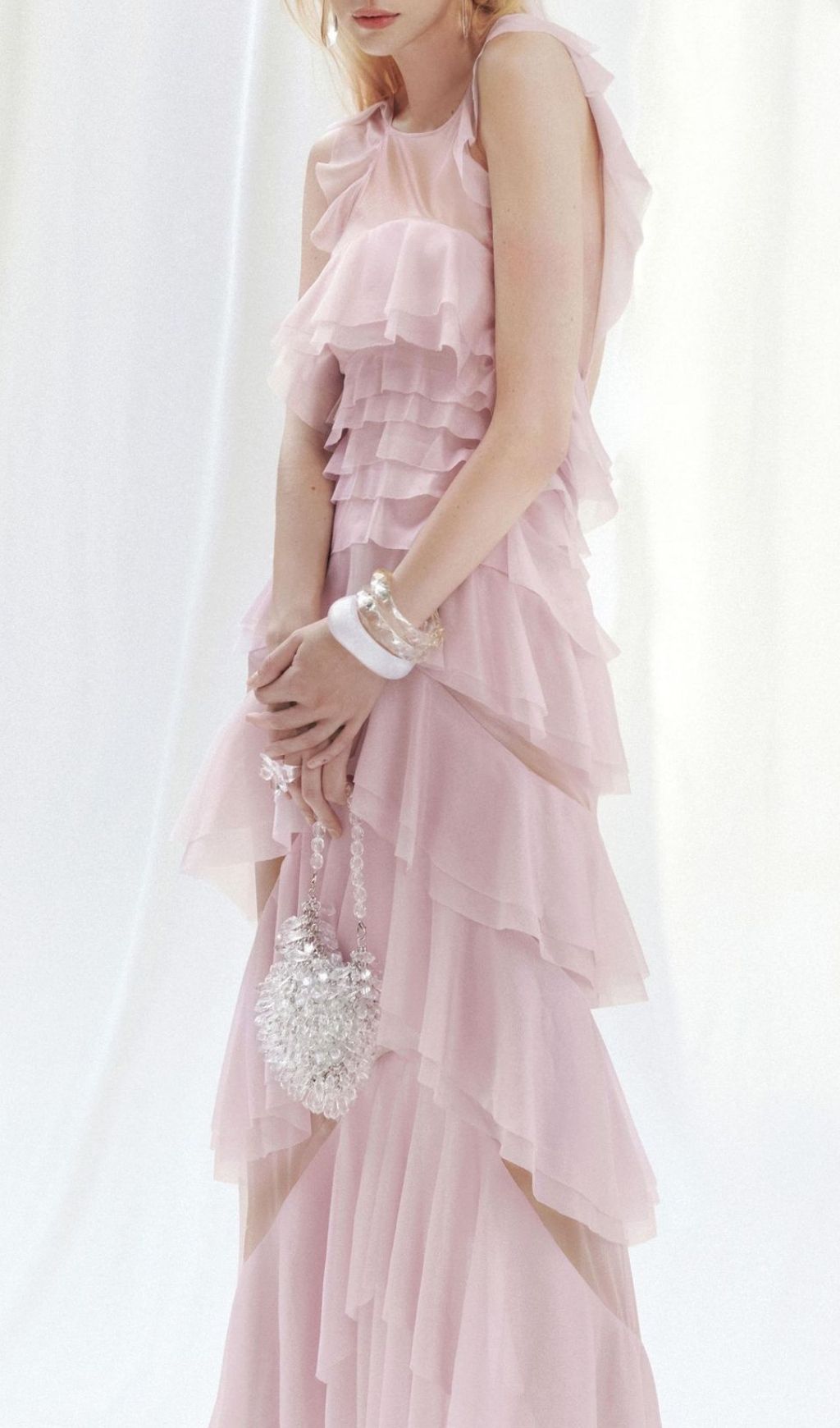 a54e7e0a8bbbb12d8faa01a4c1c9635a.jpg Fashionslee Women Knute Pink Ruffle Layered Backless Maxi Dress